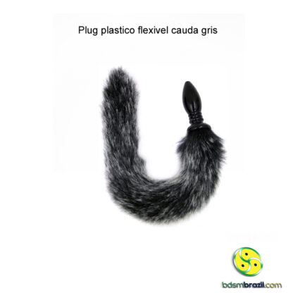 Plug plastico flexivel cauda gris - Image 4