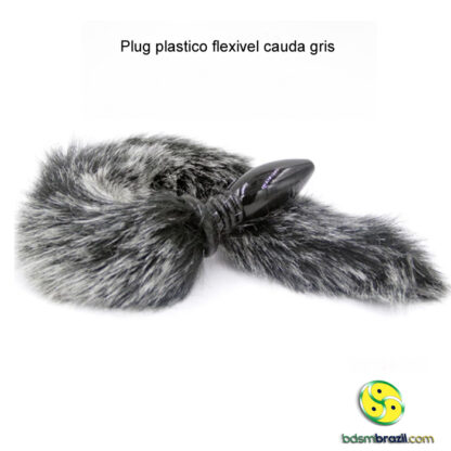 Plug plastico flexivel cauda gris - Image 2