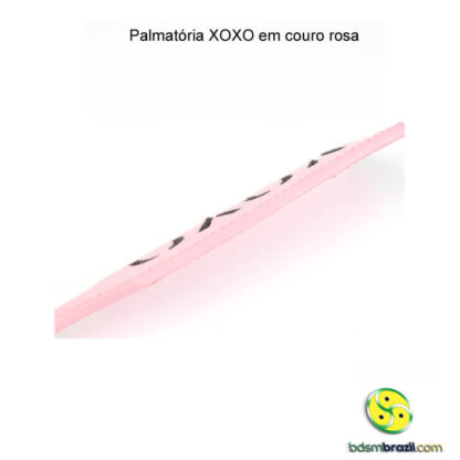 Palmatória XOXO em couro rosa - Image 3