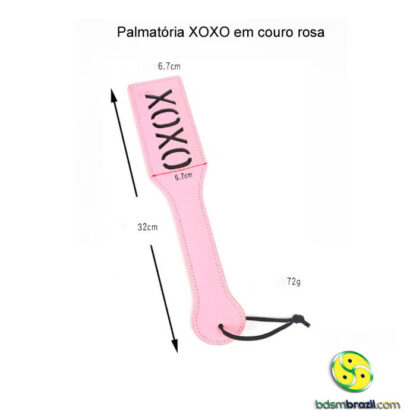 Palmatória XOXO em couro rosa - Image 4