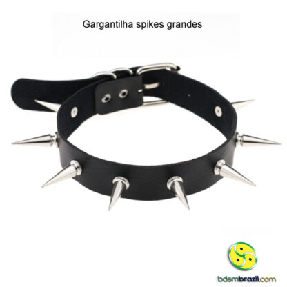 Gargantilha spikes grandes