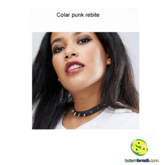 Colar punk rebite