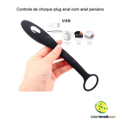 Controle de choque plug anal com anel peniano - Image 4