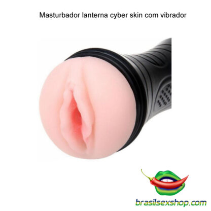 Masturbador lanterna cyber skin com vibrador - Image 4