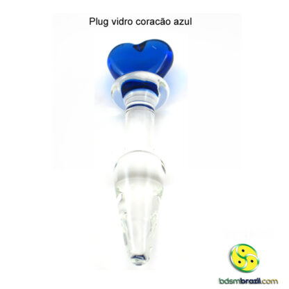 Plug vidro coracão azul - Image 2