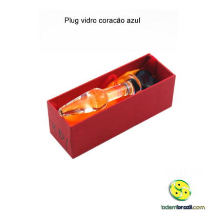 Plug vidro coracão azul - Image 4