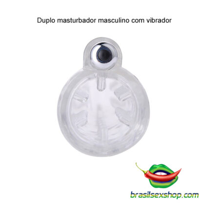 Duplo masturbador masculino com vibrador - Image 2