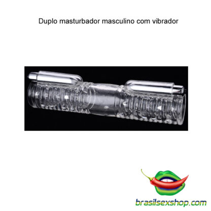 Duplo masturbador masculino com vibrador - Image 5