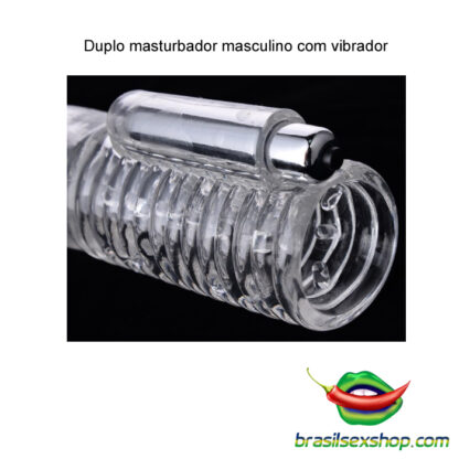 Duplo masturbador masculino com vibrador - Image 6