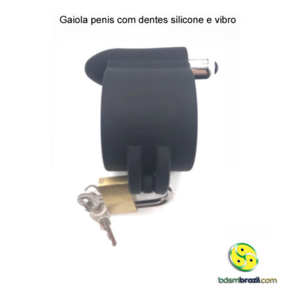 Gaiola penis com dentes silicone e vibro - Image 4