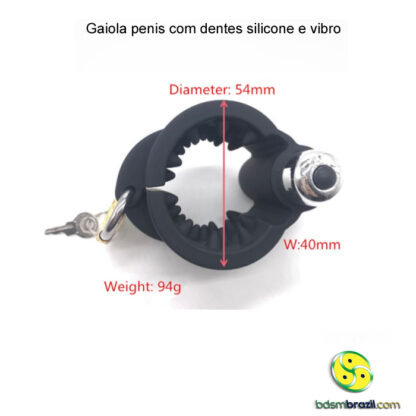 Gaiola penis com dentes silicone e vibro - Image 5