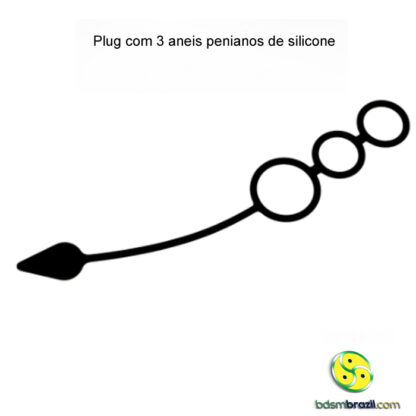 Plug com 3 aneis penianos de silicone - Image 2