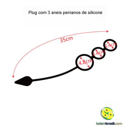 Plug com 3 aneis penianos de silicone - Image 4