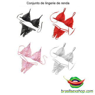 Conjunto de lingerie de renda