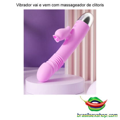 Vibrador vai e vem com massageador de clitoris - Image 2