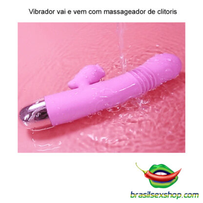 Vibrador vai e vem com massageador de clitoris - Image 3