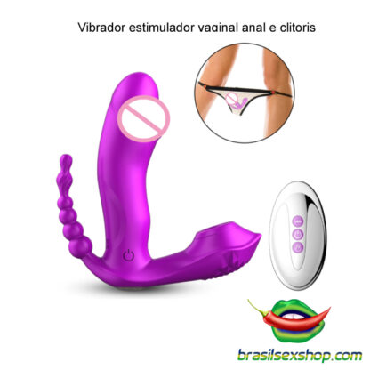 Vibrador estimulador vaginal anal e clitoris - Image 2