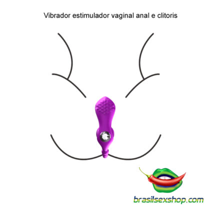 Vibrador estimulador vaginal anal e clitoris - Image 3