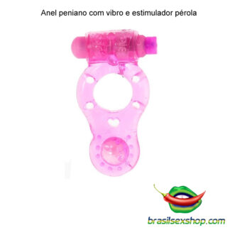 Anel peniano com vibro e estimulador pérola