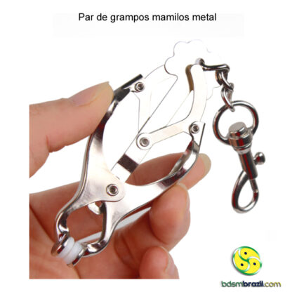 Par de grampos mamilos metal - Image 2