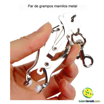 Par de grampos mamilos metal - Image 4