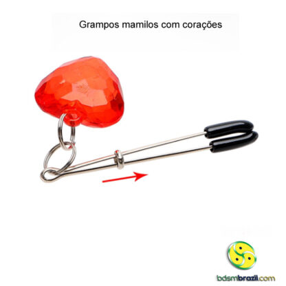 Grampos mamilos com corações - Image 3