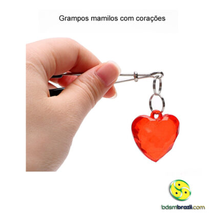 Grampos mamilos com corações - Image 4