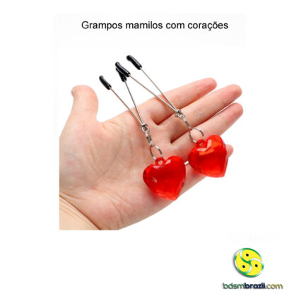 Grampos mamilos com corações - Image 5