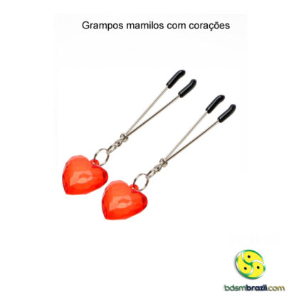 Grampos mamilos com corações - Image 6