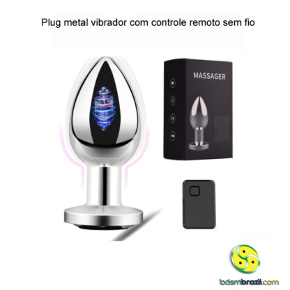 Plug metal vibrador com controle remoto sem fio - Image 6