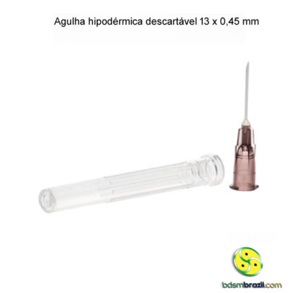 Agulha hipodérmica descartável 13 x 0,45 mm - 100 unidades - Image 3