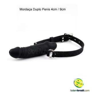 Mordaça Duplo Penis 4cm / 9cm