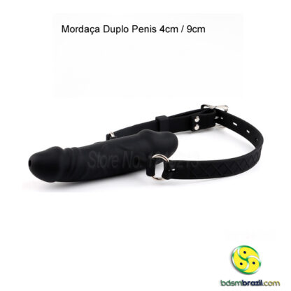 Mordaça Duplo Penis 4cm / 9cm