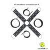 Kit bracelete e tornozeleira em X - Imagem 2