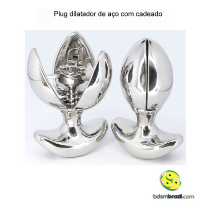 Plug dilatador de aço com cadeado