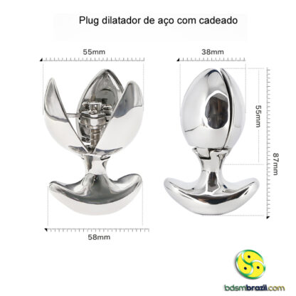 Plug dilatador de aço com cadeado - Image 2