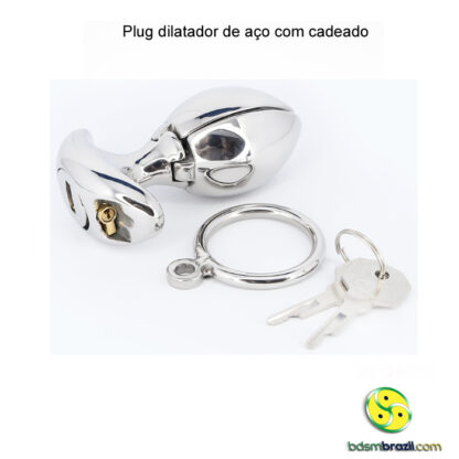 Plug dilatador de aço com cadeado - Image 3