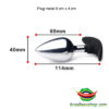 Plug metal 9 cm x 4 cm - Imagem 2