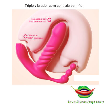 Triplo vibrador com controle sem fio - Image 2