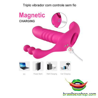 Triplo vibrador com controle sem fio - Image 5