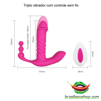 Triplo vibrador com controle sem fio - Image 6