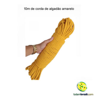 10m de corda de algadão amarelo