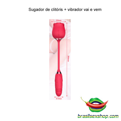 Sugador de clitóris + vibrador vai e vem - Image 3