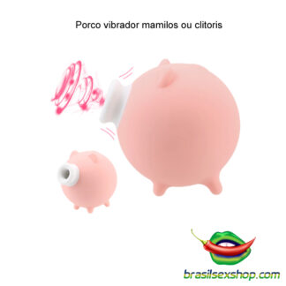 Porco vibrador mamilos ou clitoris