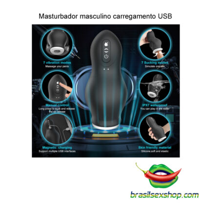 Masturbador masculino carregamento USB - Image 6