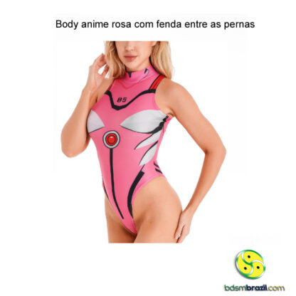 Body anime rosa com fenda entre as pernas - Image 2