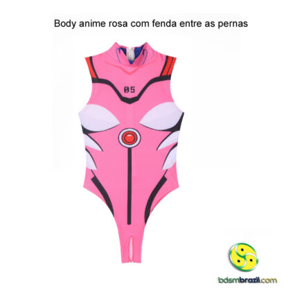 Body anime rosa com fenda entre as pernas - Image 5