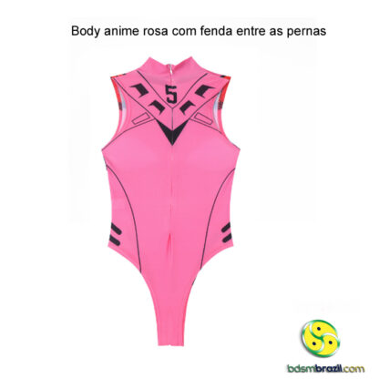 Body anime rosa com fenda entre as pernas - Image 6