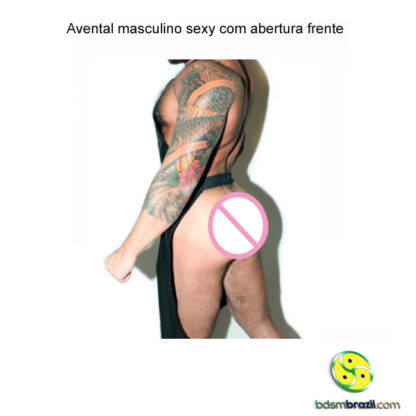 Avental masculino sexy com abertura frente - Image 2