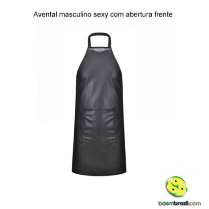 Avental masculino sexy com abertura frente - Image 3